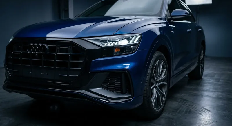 Blue sports car close-up representing auto insurance coverage