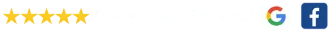 100+ 5-Star Reviews on Google and Facebook Badge